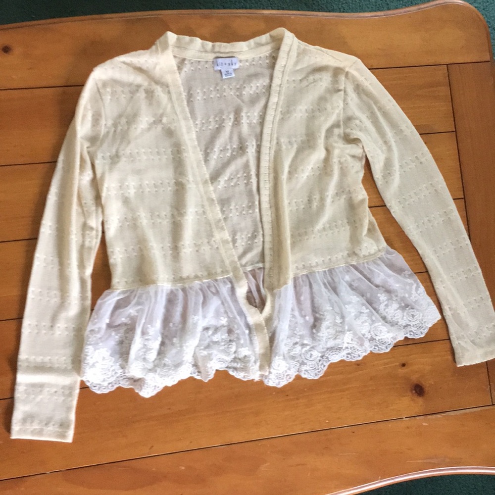 kit + sky lace trimmed cardigan